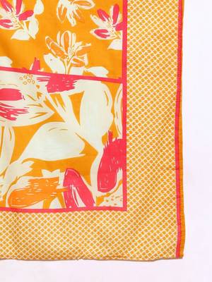 women floral printed  cotton kurta with trousers & with dupatta 3