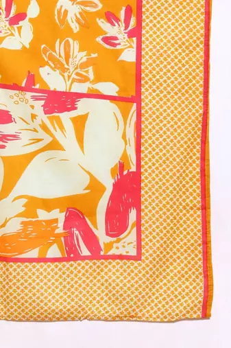 women floral printed  cotton kurta with trousers & with dupatta