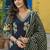 women floral printed sequinned  cotton kurta with trousers & with dupatta