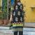 women floral printed sequinned  cotton kurta with trousers & with dupatta