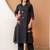 women floral printed patchwork  cotton kurta with trousers