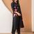 women floral printed patchwork  cotton kurta with trousers