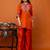 women floral embroidered regular thread work kurta with palazzos