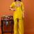 women floral embroidered regular thread work kurta with palazzos