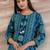 women bandhani printed  cotton kurta with trousers & with dupatta