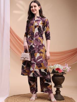 women floral printed regular kurta with palazzos 1