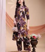 women floral printed regular kurta with palazzos