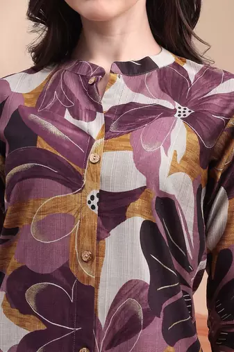 women floral printed regular kurta with palazzos