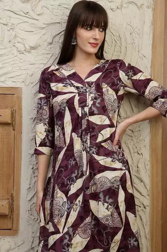 women ethnic motifs printed regular kurta with palazzos