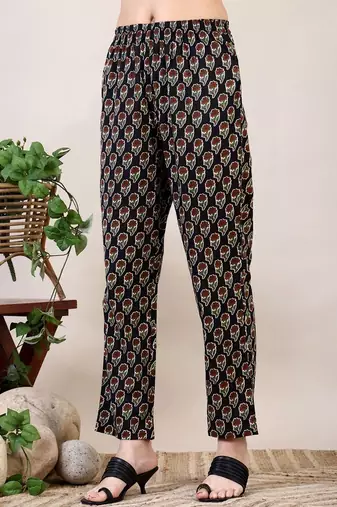 women floral printed empire kurta with trousers & with dupatta