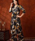 women floral printed regular kurta with palazzos
