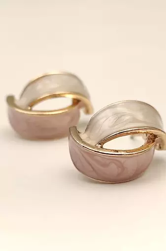 Cascading leaf design, pearl top stud, long dangle style, anti-tarnish jewellery