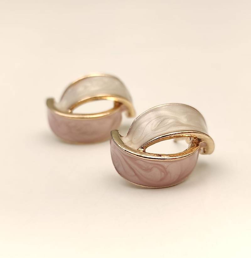 Cascading leaf design, pearl top stud, long dangle style, anti-tarnish jewellery