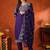 women floral embroidered regular thread work chanderi cotton kurta with trousers & with dupatta