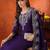 women floral embroidered regular thread work chanderi cotton kurta with trousers & with dupatta