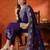 women floral embroidered regular thread work chanderi cotton kurta with trousers & with dupatta