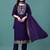 embroidered round neck zari chanderi silk kurta with trousers & dupatta