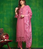 women floral solid kurta with trouser & dupatta