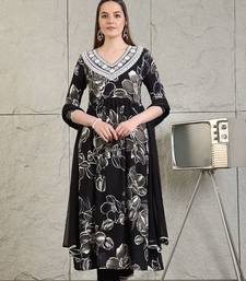 women floral embroidered pleated kurta & trousers with dupatta