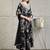 women floral embroidered pleated kurta & trousers with dupatta