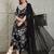 women floral embroidered pleated kurta & trousers with dupatta