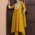 embroidered notch neck mirror work with kurta with trousers & dupatta