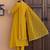 embroidered notch neck mirror work with kurta with trousers & dupatta