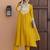 embroidered notch neck mirror work with kurta with trousers & dupatta