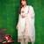 women embroidered thread work chanderi silk kurta with trousers & dupatta