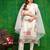 women embroidered thread work chanderi silk kurta with trousers & dupatta