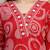 women bandhani embroidered regular thread work  cotton kurta with trousers & with dupatta