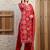 women bandhani embroidered regular thread work  cotton kurta with trousers & with dupatta