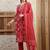 women bandhani embroidered regular thread work  cotton kurta with trousers & with dupatta