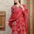 women bandhani embroidered regular thread work  cotton kurta with trousers & with dupatta