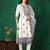 embroidered thread work chanderi cotton straight kurta & trousers & dupatta