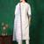 embroidered thread work chanderi cotton straight kurta & trousers & dupatta