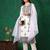 embroidered thread work chanderi cotton straight kurta & trousers & dupatta