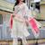 floral embroidered regular chanderi cotton kurta with trousers with dupatta
