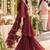 women ethnic motifs embroidered empire thread work kurta with sharara & with dupatta