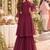 women ethnic motifs embroidered empire thread work kurta with sharara & with dupatta