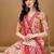 women floral printed regular  cotton kurta with trousers & with dupatta