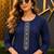 women ethnic motifs embroidered regular thread work kurta with trousers