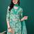 women floral printed regular  cotton kurta with trousers & with dupatta