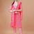 floral printed thread workkurta with trousers & dupatta