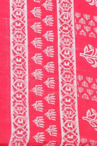 floral printed thread workkurta with trousers & dupatta