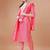 floral printed thread workkurta with trousers & dupatta