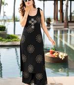 women ethnic motifs printed regular mirror work kurta with palazzos