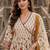 women floral printed angrakha  cotton kurta with trousers & with dupatta