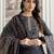 women ethnic motifs printed regular sequinned  cotton kurta with trousers & with dupatta