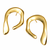 Gold-toned abstract arch stud earrings, anti-tarnish